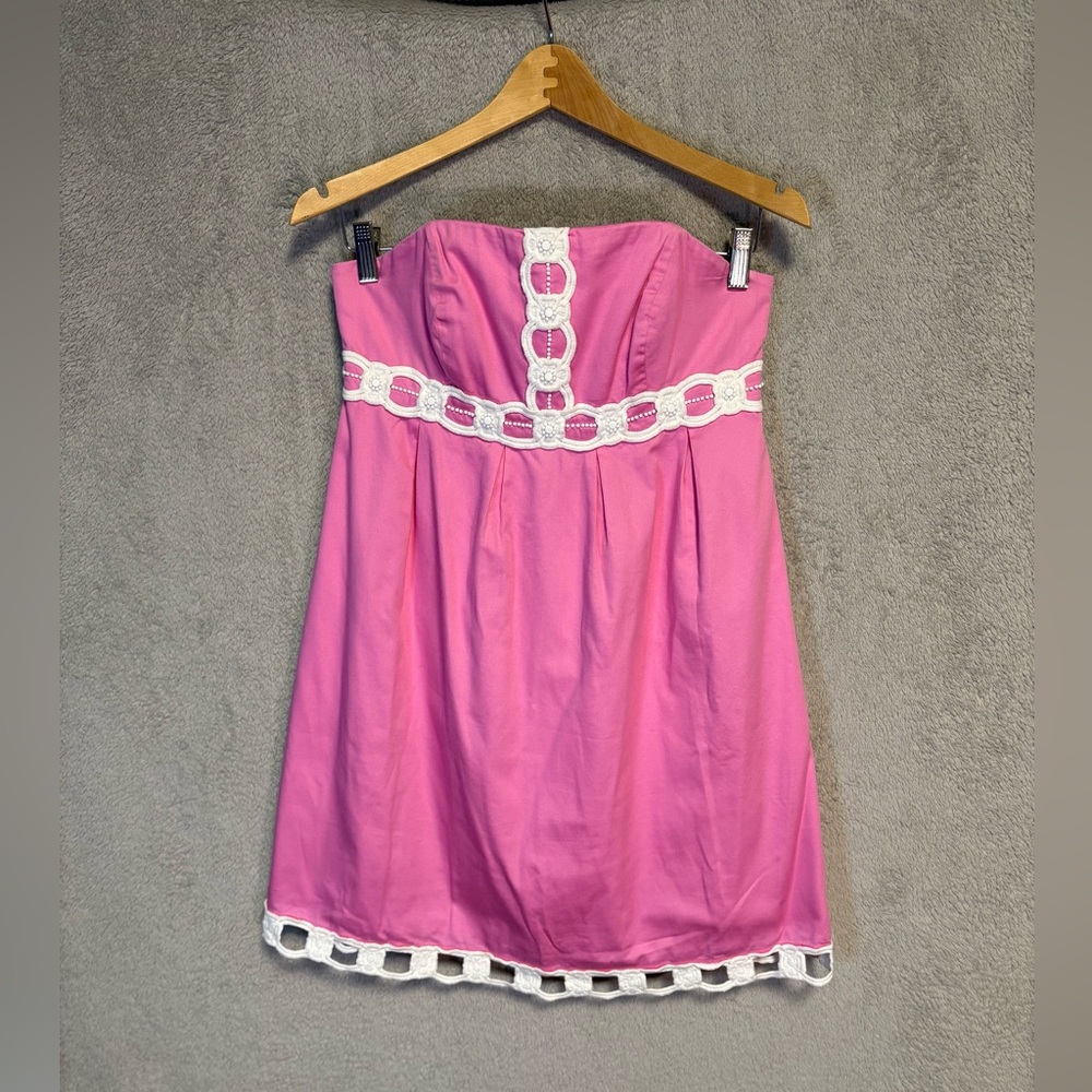 Lily Pulitzer (size 6) pink, strapless dress
